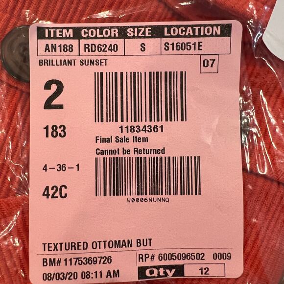 NWT J. Crew Orange/Red Textured Button-Front Tank - Picture 5 of 9